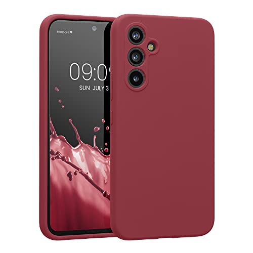 kwmobile Hülle kompatibel mit Samsung Galaxy A54 5G Hülle - A54 Case gummiert - Silikon Handyhülle - Schutzhülle Rhabarb...