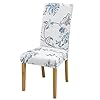 Stretchy parson chair slipcovers for dining room chair seat covers chair protectors for party pet protection universal fit soft polyester set of 4 blue flowers  urban country home decor