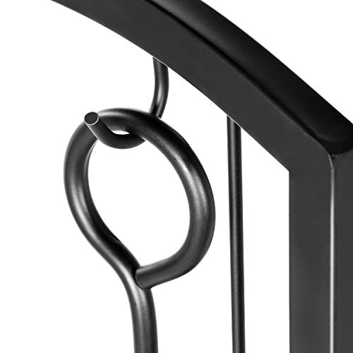 image for Hykolity Fireplace Log Rack with 4 Tools, Indoor Outdoor Fireside Wrou