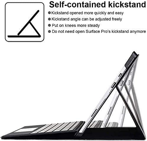 Image of SwooK Protective Case for Microsoft Surface 12.3 Pro 7 / Pro 6 / Pro 5 / Pro 4 with Pen Holder, Slim Light Shell Cover, Compatible with Type Cover Keyboard (Navy Blue, Surface Pro)