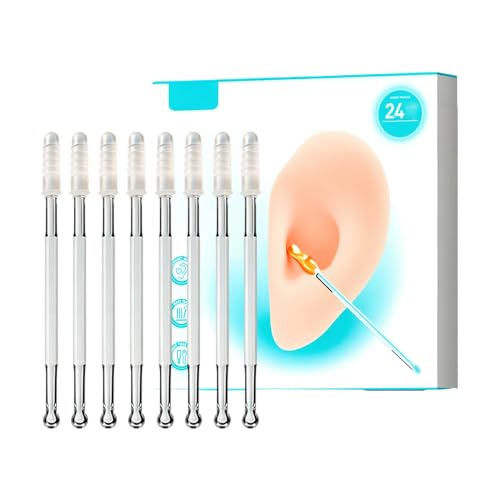 Sticky Ear Cleaning Stick, 2026 New Reusable Ear Wax Removal Tools with Dust Cover Packaging, Adhesive Ear Cleaning Sticks for All Ages (Middle, 24 Packs)