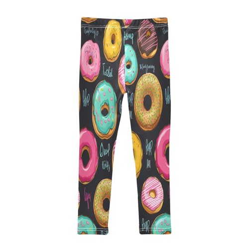 Bolaz Toddler Girls Leggings Printed Yoga Pants Leggings Yellow Pink Green Donut for Kids2