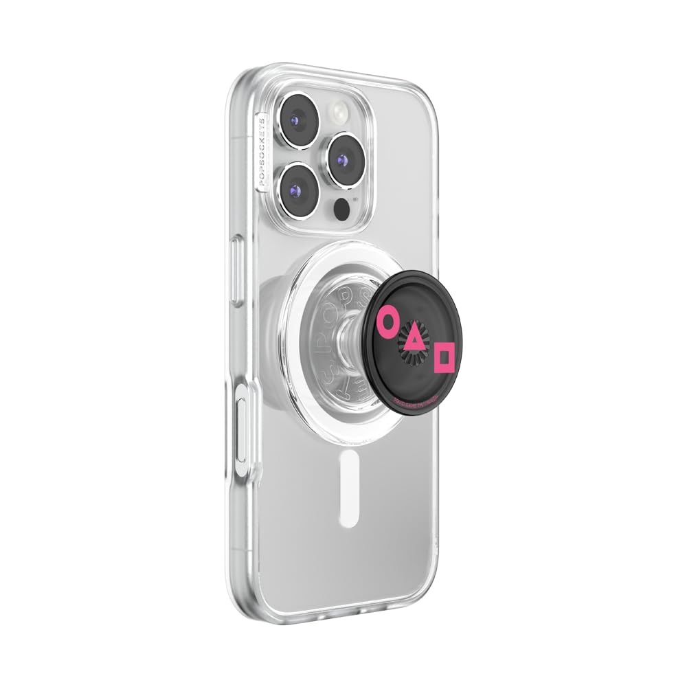 PopSockets PopGrip for MagSafe, Magnetic Phone Grip &amp; Stand, Swappable Top, Secure Grip for iPhone MagSafe Cases, Kickstand for Hands-Free Viewing, Wireless Charging Compatible - Time to Play