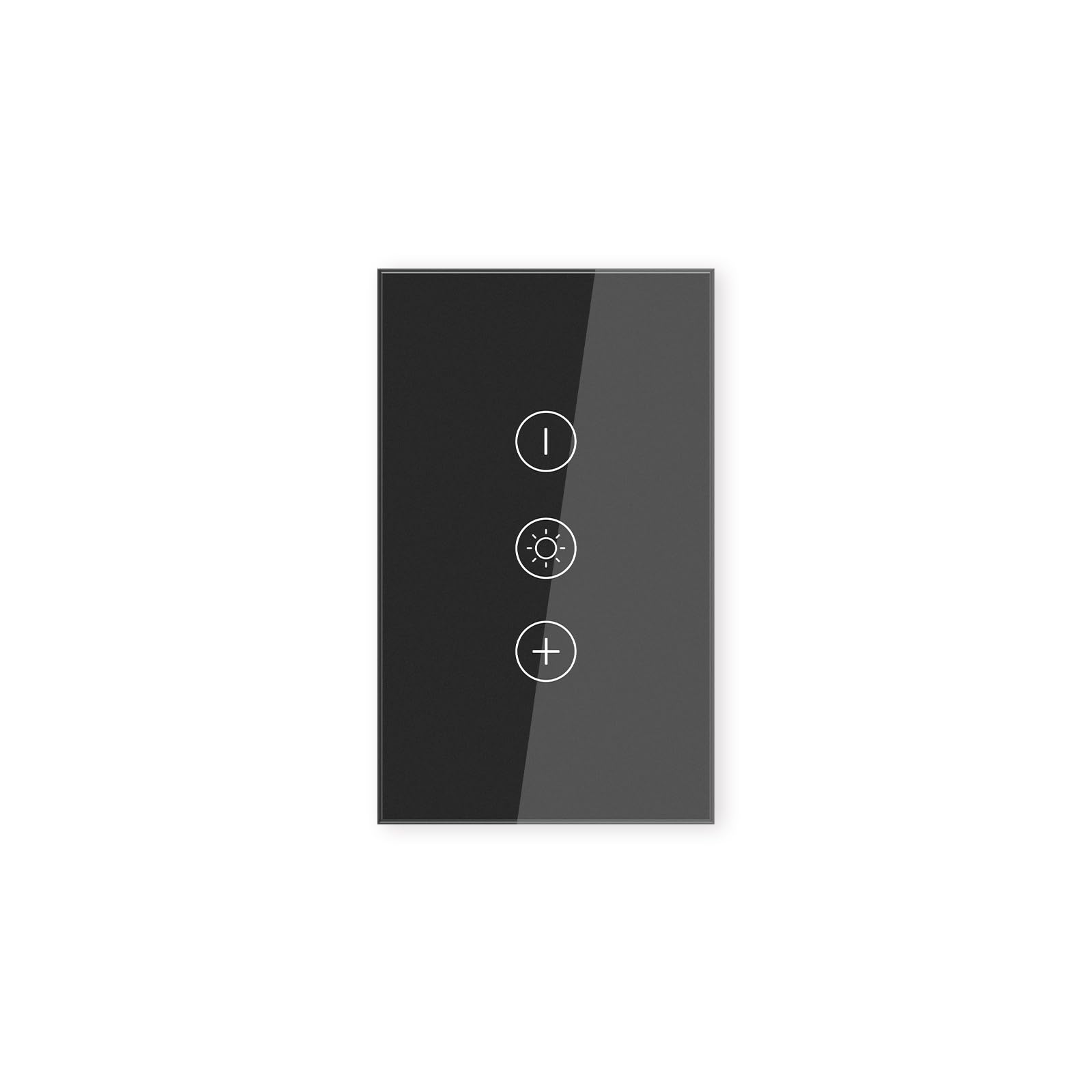 LOUYSGEN Smart Dimmer Switch,Single-Gang,Neutral Required,2.4GHz,Tuya/Smart Life App/Alexa,Tempered Glass Panel,Black
