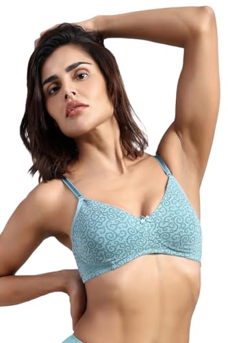 Image of Van Heusen Women's Everyday Cotton Bra|Medium Coverage|Non Padded|Non Wired|Seamless Moulded Cups|Anti Bacterial Tech| Keeps you Fresh|Sweat Absorbent|No Slip Soft Straps|Detachable Straps|Style 11001