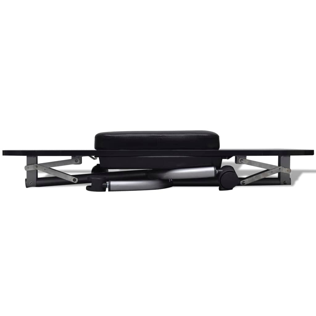 INLIFE Mesa de manicura plegable con ruedas, color negro, 6,95 kg, 110123