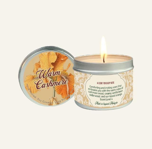 Warm Cashmere Scented Candle x11, 3.88oz Travel Tin, 100% Soy Wax, Triple Scented, Up to 30 Hours Burning Time, Perfect for Bedtime and Meditation