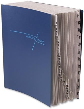 Smead - Carpeta expandible de lujo índice 1-31enero diciembre tamaño de carta tablero azul marino se vende como 1 cada uno mantiene el papel suelto
