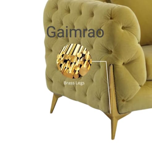 Image of Classic 3+1= 4 Seater with Footrest Seater Sofa Set Luxury Chesterfield Modern Fahionalable Sleeper Sofa for Living Room, Dining Room, (MAHEDI F)