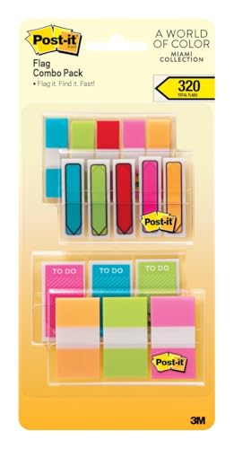 Post-it Flags Combo Pack, .47 Wide and .94