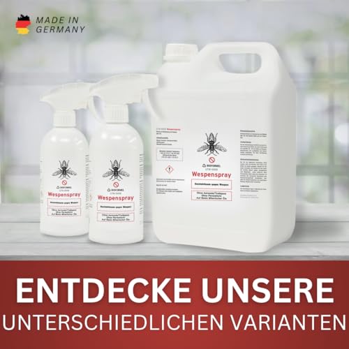 BIODELTA Wespenspray - Wespen effektiv bekämpfen - Anti-Wespen-Spray für schnellen Schutz - Wespenschutz für Garten, Terrasse & Grillen - fleckenfrei (500, ml)