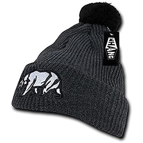 WHANG Pom Cali Bear Beanies, Heather Charcoal Cover