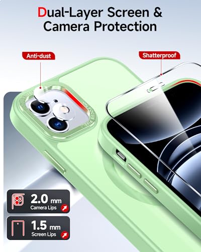 LeYi for iPhone-11 Phone Case with Screen Protector & Camera Cover Mint - image 5