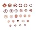 Yueton 100 Gram (Approx 70pcs) Antique Steampunk Gears Charms Clock Watch Wheel Gear for Crafting (Rose Gold)