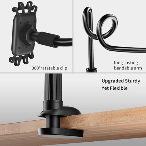 image for Arctiiro Gooseneck Kindle Holder for Reading in Bed - [Anti-Slip] Phon