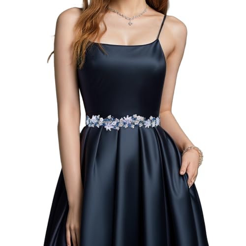 Rhinestone Wedding Bridal Belt for Women Formal Dress Handmade Crystal Beading Wedding Sash Belt