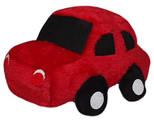 Image of Tickles Soft Car Stuffed Plush Toy for Kids Boys & Girls Home Decoration (Color: Red Size: 30 cm)