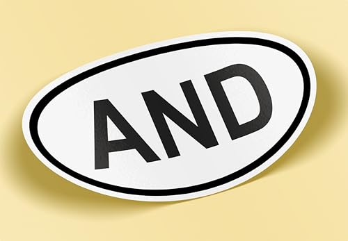 SC ® - Sticker/Autocollant - AND - Andorre - Abréviations et Codes des Noms de Pays (ISO) - 15 cm - Fabrication Française