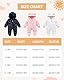 WYTbaby Baby Overall Winter Fleece Schneeanzug Baby Warm Romper mit Kapuze Herbst Winter für Jungen Mädchen 0-3 Monate