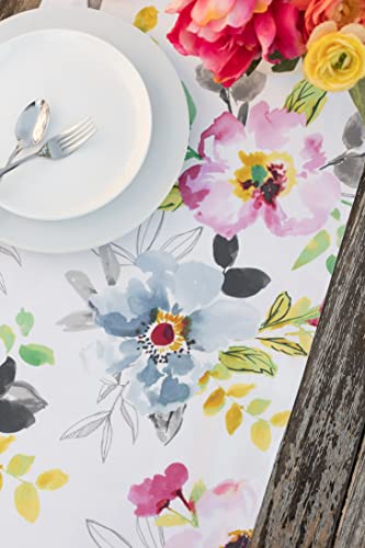 Benson Mills Indoor Outdoor Spillproof Fabric Home Décor Table Runner; Table Décor For Spring, Summer, Parties, Wedding Showers And Baby Showers (Harper, 16" X 72" Table Runners) #TOP2