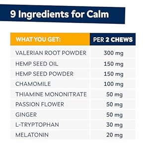 Hemp calming chews for dogs advanced dog calming treats dog calming chews anxiety relief treats separation aid barking stress relief thunderstorms melatonin hemp oil 120ct bacon  urban country home decor