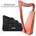 BGMUSER Harp Instrument 15 Strings Professional Lyre Harp with International Standard Nylon strings Mahogany Bag/Strap/Tuning-Wrench for Beginner Musician