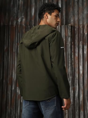 Image of High Star Men Printed Polyster Relaxed Fit Hood Long Sleeve Jackets