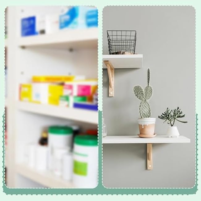 4 Pcs Wall Mounted Medicine Cabinet Shelves 13.5 Inch White