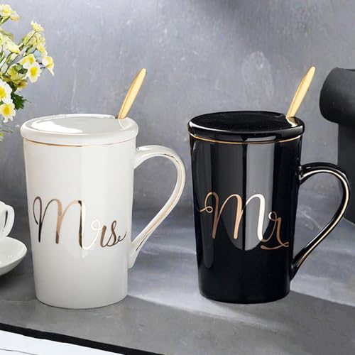 Wedding-Gifts-Engagement-Newlyweds-His-Hers-Bridal-Shower-Ideas-Present-for-Bride-Groom-Parents-Couples-Mr-Mrs-Valentines-Christmas-Coffee-Mugs-Set-14oz Wedding Gifts Engagement Newlyweds His Hers Bridal Shower Ideas Present for Bride Groom Parents Couples Mr Mrs Valentines Christmas Coffee Mugs Set 14oz