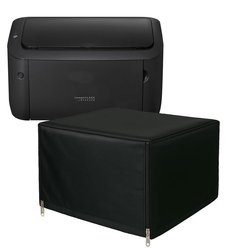 VONBAER Chain Printer Cover for Canon image CLASS LBP6030W / LBP6030B Wi-Fi Mono Printer – Dustproof, Washable, Chain Cover, Black Color
