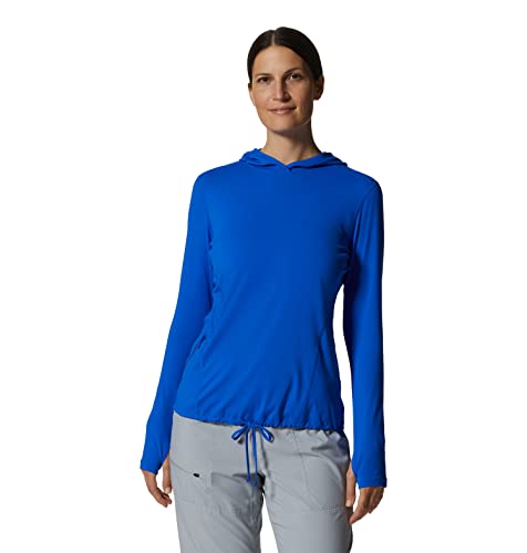 Mountain Hardwear Women's Standard Crater Lake Long Sleeve Hoody, Bright Island Blue, 2X Cover