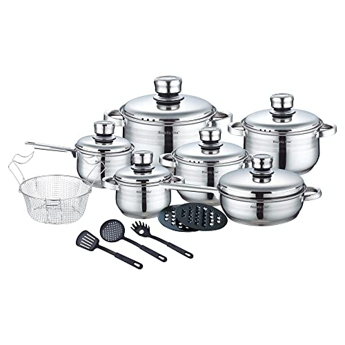 Royalty Line RL-1802 ; Cookware en acier inoxydable, Kitchen Utensils, 18 pièces