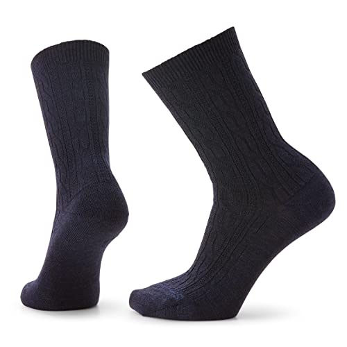 Smartwool Women's Everyday Cable Crew Deep Navy Heather L