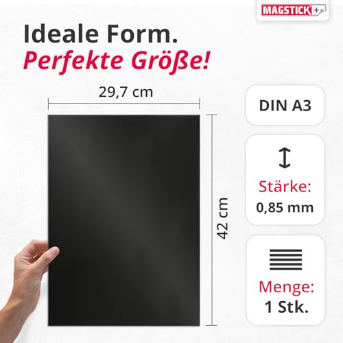 Magnet-Folie in DIN A3 I selbstklebend, roh-braun I für Kfz Auto LKW I Tür-Schild Warn- und Hinweisschild I Stanzen-Aufbewahrung I mag057