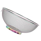 Homoyoyo Colador de Acero Inoxidable con Malla Fina para Leche Vegetal y Soja Cesta Filtrante Resistente y Práctica para Cocina y Camping Diseño Estable y Duradero