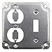 Thomas & Betts RS2 Pre-Galvanized Steel Outlet Box Cover 4 Inch x 4 Inch x 1/2 Inch Steel City