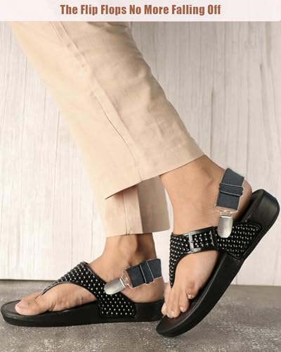 Elastic Heel Straps for Flip Flops Thong Sandals Slippers, Shoe Straps for Beach Casual Arch Support Flip-Flop3