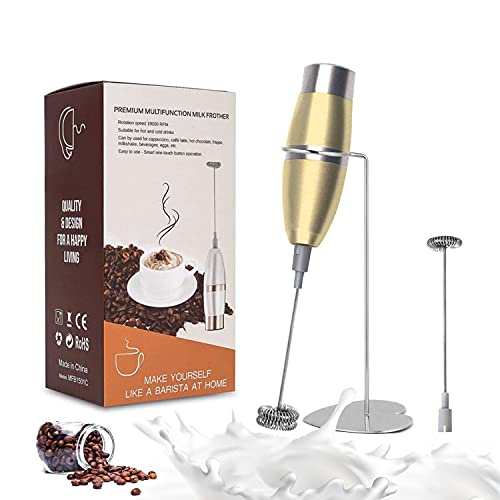 SPRIME Milchaufschäumer elektrisch Cappuccino milchaufschäumer stab milk frother quirl cappuccino maschine…
