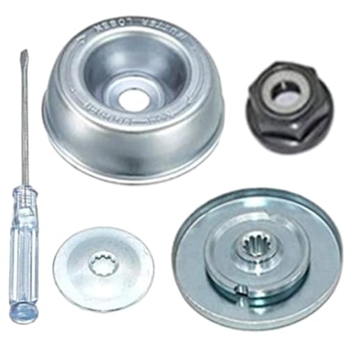 Alicer 5 Pièces Kit Ecrou Tete debroussailleuse Universelle, Kit Fixation écrou Lame Boîte, Accessoires Boîte de Vitesses en Métal, Pieces Detachees pour...