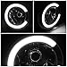 DNA MOTORING HL-LB-FJC072P-BK-CL1 Black Housing Headlights With C-Styling LED DRL Compatible with 07-14 FJ Cruiser