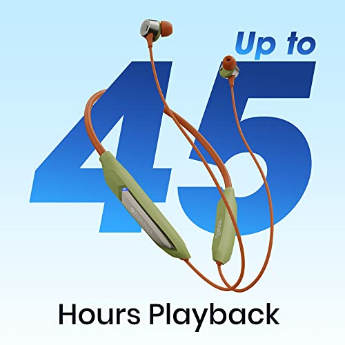 Image of ZEBRONICS Yoga N3 with 46 Hours Backup,Bluetooth Wireless Headphones V5.2 Wireless Neckband,Enc Calling,Gaming Mode (Upto 50Ms),Voice Assistant,Dual Pairing,Splash Proof&Type C (Tropical),in Ear