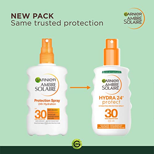 Garnier Ambre Solaire Ultra-Hydrating Sun Cream Spray SPF30, 200ml (Pack of 2) - Image 4