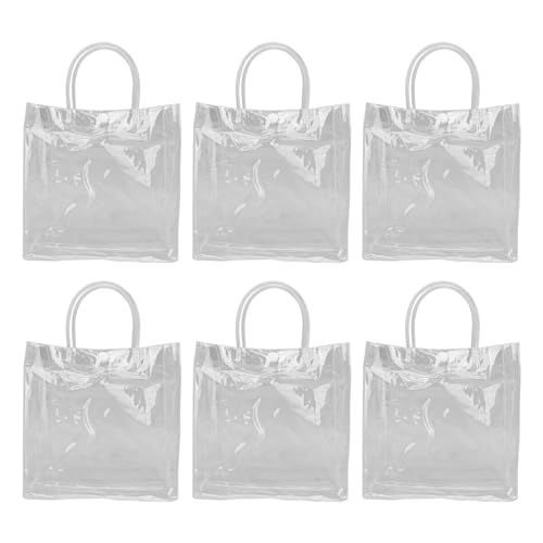 20pcs Transparent Bags Large Capacity Simple Multifunctional 20cmx20cmx8cm PVC Goodie Wrap Bags for Flower Candy