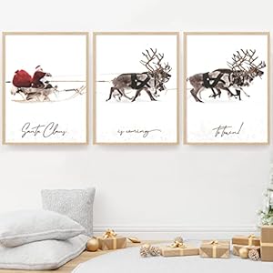 Anydesign3pcschristmaswallartprints12x16insantaclausreindeerwithsleighartposterdecorlargeaestheticxmaspostersroomdecorforgallerylivingroombathroomwalldecorunframed Urban Country Home Decor Anydesign 3pcs christmas wall art prints 12x16in santa claus reindeer with sleigh art poster decor large aesthetic xmas posters room decor for gallery living room bathroom wall decorunframed urban country home decor