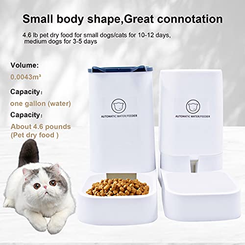 Speusazz Automatic Cat Feeder- Automatic Pet Fooder And Water Dispenser Gravity Feeder- Pet Food Feeder And Water Feeder Set - Dog Automatic Feeders Cat Water Dispenser, For Cats & Small, Medium Dogs #TOP2