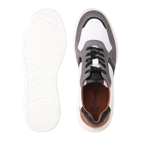Image of Red Chief|Men|Lace-Up|Casual|Oxford Shoes|White /Grey