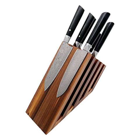 Zayiko exklusiver hochwertiger Design Messerblock Messerbrett Fächer ohne Messer Cover