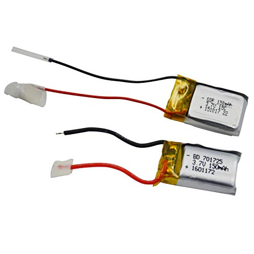 Blomiky 2-Pack 3.7 Volt - 150mAh Li-Poly Pack Replacement for S yma S107 / S107G Helicopter Some Mini RC Cars / S107G Battery 2