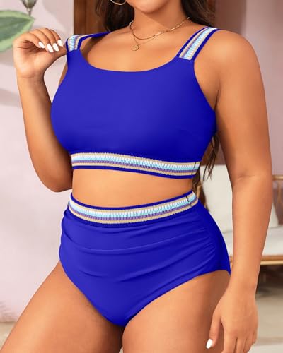 Image of Daci Women's Plus Size High Waisted Bikini Set