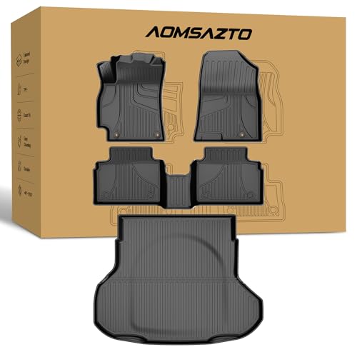 K4 Floor Mats for 2025 2026 Kia K4 Sedan LX LXS EX GT-Line/GT-Line Turbo Floor Liners & Cargo Mat - Custom Fit Anti-Slip All Weather Cargo Liner Trunk Tray K4 Accessories Black (Not for Hatchback)